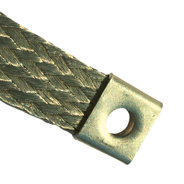 Tresse cuivre étamé à 2 embouts trous diamètre M10 (10mm)-70MM2-500MM